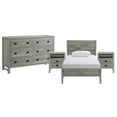 thumbnail image 2 of Alaterre Furniture Windsor 4-Piece Panel Twin Bed, 2 Nightstands and 6-Drawer Dresser, Driftwood Gray, 2 of 3