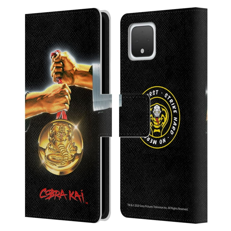 Head Case Designs Officially Licensed Cobra Kai Graphics Gold Medal Leather  Book Wallet Case Cover Compatible with Google Pixel 4 