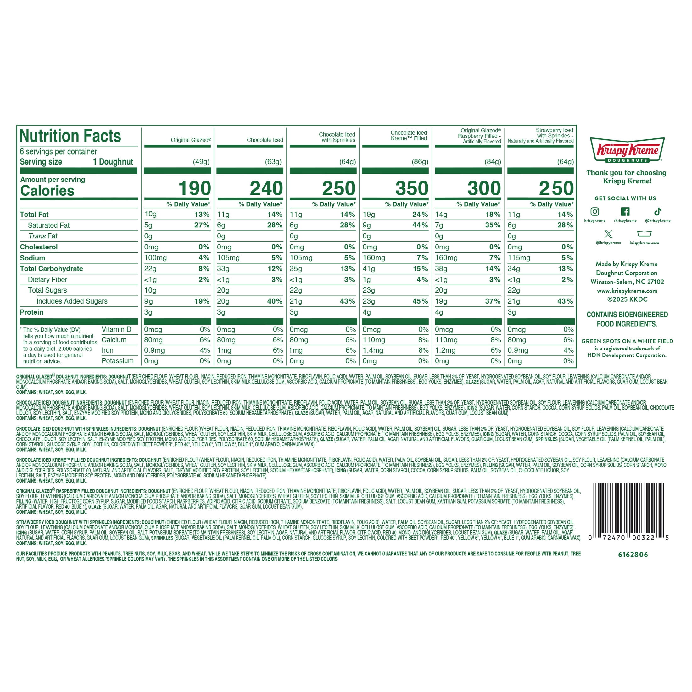 Krispy Kreme® 6-Count Classic Assorted Doughnut