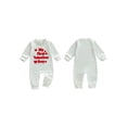 thumbnail image 2 of BemeyourBBs My First Valentine Day Baby Girl Boy Outfit Romper Heart Embroidery Long Sleeve Jumpsuit, 2 of 9