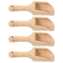SASABAXI Small Wood Scoop Salt Shovel Wood 4pcs for Scooping Tea