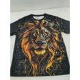 thumbnail image 6 of Men's 3D Lion Face Printed T-Shirt Lion Pattern Men's Lion Graphic T-Shirt, Loose Fit, Ideal for Summer and Outdoor Activities, Plus Size, 6 of 7