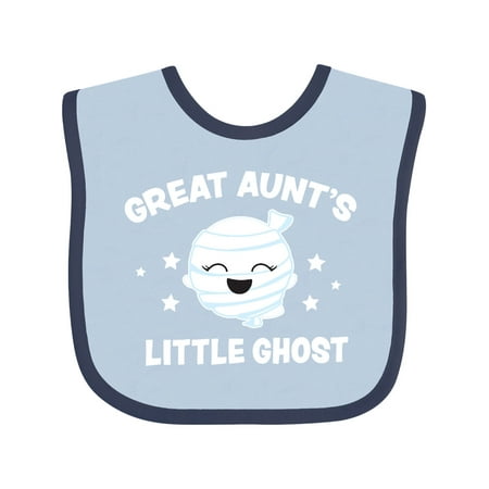 

Inktastic Cute Great Aunt s Little Ghost with Stars Gift Baby Girl Bib