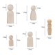 thumbnail image 2 of 40x Pega de Natural Sin Terminar Peg Set de Infantiles Niños DIY Art Crafts Toys, 2 of 9