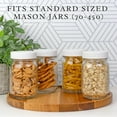 thumbnail image 3 of Cornucopia Brands White Plastic Standard Mason Jar Lids (24-Pack); Regular Mouth Lined Storage Caps, 3 of 10