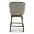 thumbnail image 4 of CHITA 26 in Swivel upholstered Counter Bar Stool Set of 2, Wood Legs, Fabric in Tan, 4 of 8