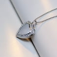 thumbnail image 5 of Jiaroswwei Women Rhinestone Heart Photo Frame Locket Necklace Clavicle Chain Jewelry Gift, 5 of 8