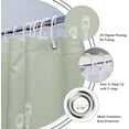 thumbnail image 5 of CAILDANL Wildflower Botanical Shower Curtain for Bathroom Decor 72Wx72H Inch Floral Flower Plant Herbs Sage Green Leaves Decorative Bath Set Bathroom Accessories Fabric Waterproof 12 Pack Hooks, 5 of 7