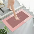 thumbnail image 5 of Bathroom Rugs and Mats Clearance Rvasteizo Bathroom Water Absorbent Floor Mats Bathroom Doorway Non Slip Foot Mats Sink Toilet Quick Drying Floor Mats, Pink, 5 of 5