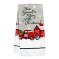 thumbnail image 3 of Christmas Towels Set of 2 Decorative Christmas Kitchen Towels / Hand Towels for Bathroom Decorative Set or Holiday Dish Towels / (Snowman & Truck), 3 of 3