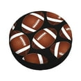 thumbnail image 3 of Balery Brown Football On Blacktire Cover Waterproof Dust-Proof, Universal Spare Wheel Tire Cover For Trailer, Rv, Suv Truck And Vehicle Camper Accessories-17 Inch, 3 of 9