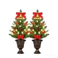 thumbnail image 1 of Mini Sapin de Noël Artificiel de 2 Pi, Mini Sapin de Noël Classique Artificiel Pré-Illuminé avec 40 Lumières DEL, Pommes de Pin et Baies Rouges, Petit Sapin de Noël pour la Maison, le Bureau, Intérieur Extérieur Fête, 1 of 7