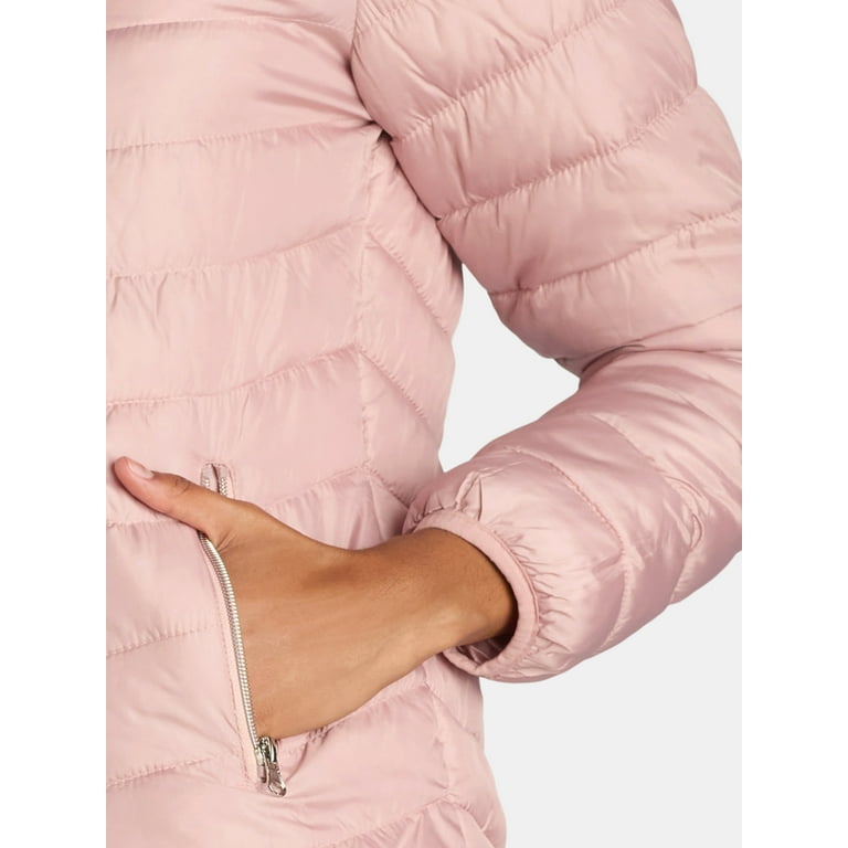 Big Chill Women s and Women s Plus Packable Puffer Jacket Lightweight Sizes S 3X Walmart