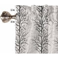 thumbnail image 5 of Kitchen Curtains Set, Black Botanical Kitchen Curtains and Valances Set, Farmhouse Spring Summer Branch Rod Pocket Tier Curtains 36 Inch Length for Cafe/Bedroom Windows, 5 of 6