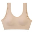 thumbnail image 5 of Feancey Christmas Push Up Bras for Women No Underwire Seamless Sports Bra High Impact Wireless Bras Running Workout Compression Brassieres Sleep Underwear Khaki L, 5 of 5