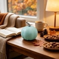 thumbnail image 5 of Fall Decor Halloween Pumpkin Decorations Pastel Blue Foam Artificial Pumpkin PastelAutumn Harvest Tabletop Decor Farmhouse Cottagecore Tiered Tray Centerpiece for Thanksgiving (1PCS), 5 of 7