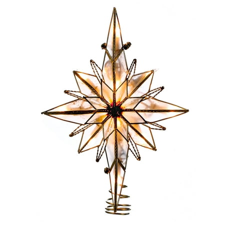 10-Light Capiz Clear North Star Tree Topper