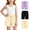 Purple, variant on Lutiedan 3 Pack Girls Sweat Shorts Wide Leg Elastic Waist Drawstring Running Shorts Casual Summer Soft Workout Shorts Sizes 3-14