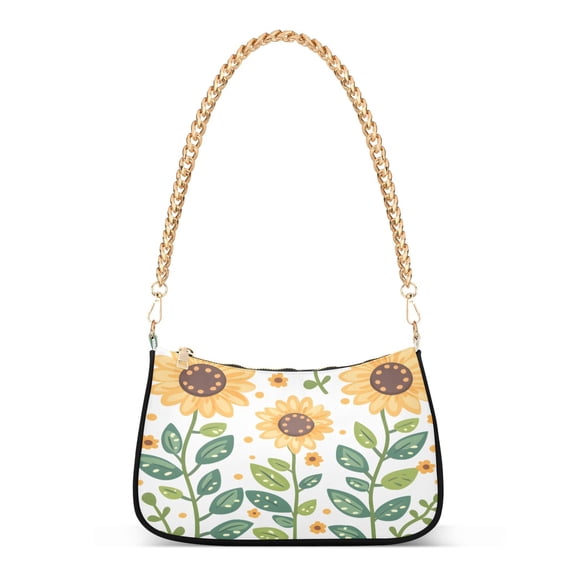 ALAZA Sunflower Women's Chain Shoulder Bag Hobo Handbag Tote Crossbody Purse