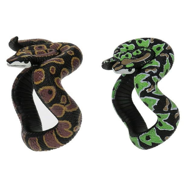 FELTECHELECTR 2 piezas de juguete de serpiente de simulación, juguetes creativos de broma, accesorios de juego de serpientes