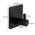 thumbnail image 2 of Ganchos de pared - Ganchos autoadhesivos para puerta de baño, cocina, paquete de 4 (negro) Ehuebsd Libre de BPA, 2 of 8