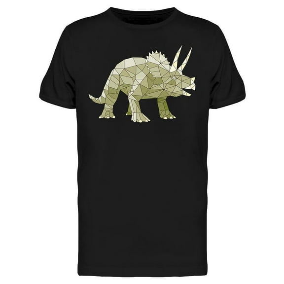 Polygonal Triceratops T-Shirt Men -Image by Shutterstock, Male Small
