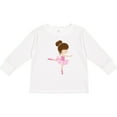 thumbnail image 3 of Inktastic Ballerina, Ballet Girl, Ballet Dance, Brown Hair Girls Long Sleeve Toddler T-Shirt, 3 of 5