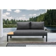 thumbnail image 5 of Portals Outdoor Sofa in Black Finish with Natural Teak Wood Accent and Grey Cushions, 5 of 5