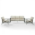 thumbnail image 5 of Crosley Furniture Kaplan Oil Rubbed Bronze 3 Piece Outdoor Sofa Set with Oatmeal Cushions, 5 of 11