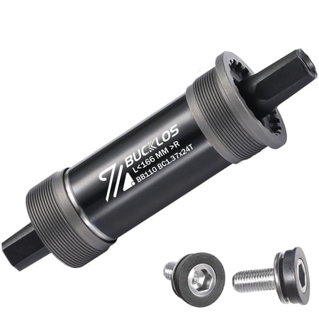 BUCKLOS Square Tapered BSA Bottom Bracket JIS-68/80/90/100/110/120x110.5 113 116 118 120 122.2 126 140 152 156 166 174mm with Screws