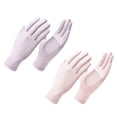 thumbnail image 1 of style2 2 pares de guantes de verano de seda helada con protección solar para mujer, guantes transpirables huecos para conducir y ciclismo al aire libre con palmas expuestas, 1 of 5