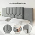 thumbnail image 6 of Vefurn Adjustable Upholstered Tufted Headboard for King Beds, Padded Linen, Grey, 6 of 8