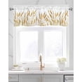 thumbnail image 2 of Golden Wheat Linen Curtain Valance for Bedroom/Bathroom/Kitchen/Office/Living/Dining Room Window,Retro Summer Fall Harvest Crops Botanical Pocket Topper Drapes Decorative Cafe Drapery Panel 54"x18", 2 of 6
