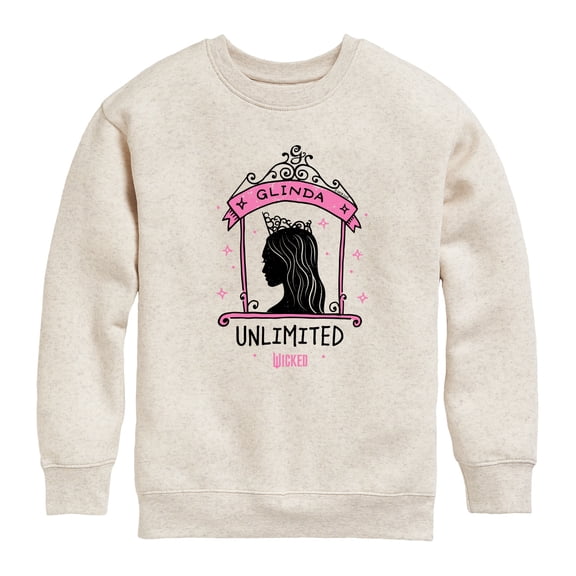 Girls 7-16 Wicked Glinda Unlimited Fleece Color: Natural Size: L (10/12)