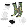 thumbnail image 3 of Pofeuu Cartoon Dinosaurs Print Crew Socks, Adult Running Hiking Socks for Youth and Adult, 3 of 6
