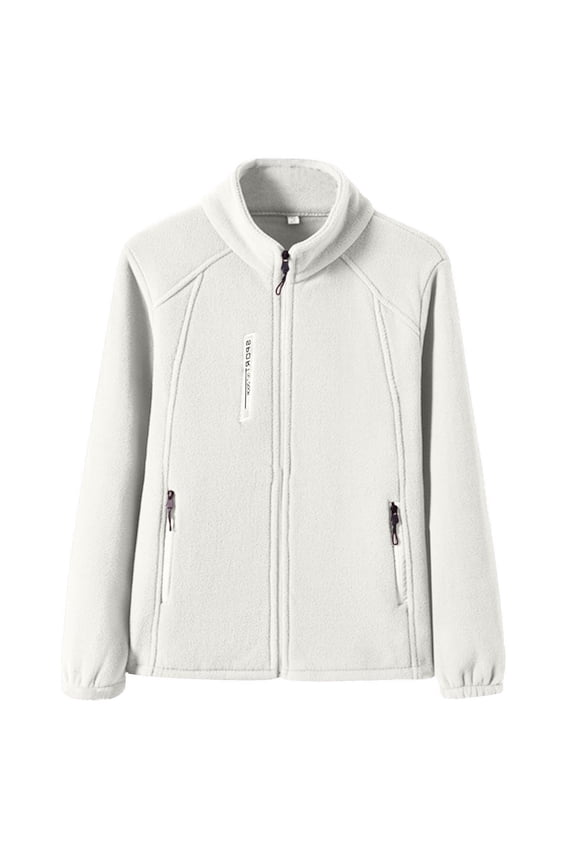 Womens Fleece Jacket Zip up Coats Casual Comfortable Winter Warm Outerwear Clothes with Pockets