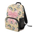 thumbnail image 6 of Yspwyqan Backpack for Teens Girls, Bass Fish Pink Bow 17 Inch Large Capacity Laptop Backpack, Side Pockets, Adjustable Straps, for High School College, 6 of 7