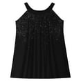 thumbnail image 5 of ShomPort Sleeveless Skirts for Girls Wide Strap Knee Length Tank Sundress Spring Summer Breathable Sequins Dresses, 5 of 8