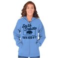 thumbnail image 4 of South Dakota You've Heard Pun Bison Zip Up Hoodie Men's Women's Brisco Brands 2X, 4 of 6