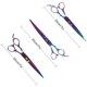 thumbnail image 5 of Juego de tijeras para perros de 7 pulgadas (4 piezas de tijeras para mascotas + 1 pieza de peine de aseo) Tijera de acero inoxidable con peines Kits de recortadora Kit de aseo de calidad superior para Afortunado Sencillez, 5 of 5