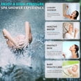 thumbnail image 2 of 20-Stage Filtered Shower Head, 6-Inch Rain Shower Head with Built-in Hard Water Filter, Removes Heavy Metals, High Pressure 7 Spray Modes, Adjustable Angle, Water Saving, Silver, 2 of 7