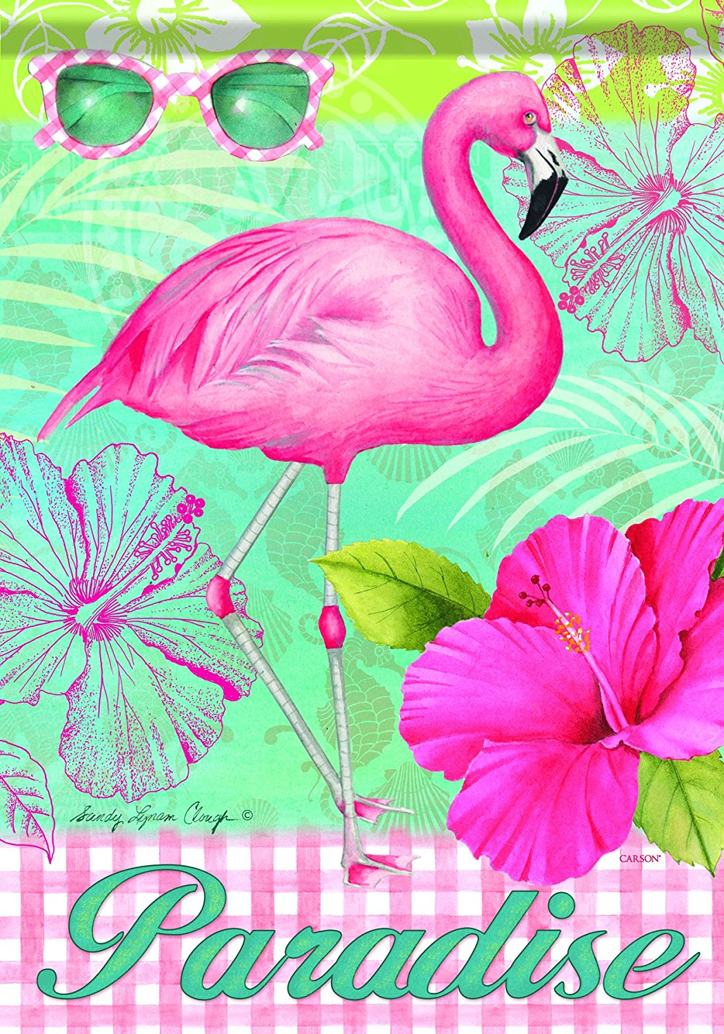 Home Accents FlagTrends Classic Large Flag, Hibiscus Flamingo, Flag