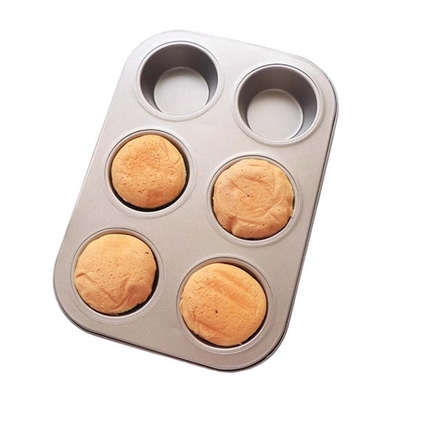 6 Molde de pastel redondo sin adherentes Molde de taza de Maffin