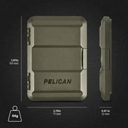 Pelican MagSafe Wallet for iPhone - Heavy Duty MIL-STD Snap-On Phone Magnetic Wallet and Phone Card Holder - Detachable and Slim Hard Case for iPhone 16 Pro Max /15 Pro Max/14/13/12 Series - OD Green