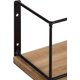 thumbnail image 5 of Benbrook 24 inch 2-Pack Wood and Metal Floating Wall Shelves, Rustic Brown and Black, 5 of 5