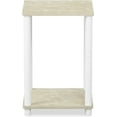 thumbnail image 2 of Furinno Turn-N-Tube Haydn End Table, Cream Faux Marble/White, 2 of 5