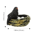 thumbnail image 2 of Moluckfu Adorno De Y Pájaro Artificial Negro Para De Hogar Y Jardín, 2 of 6