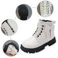 thumbnail image 6 of Wide Calf Boots,Children Boots Heel Ankle Comfortable Soft Sole for Kids Casual Fashion Boots for Daily,Boys Boots Size 1,02 White,6-7 Years, 6 of 8