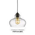 thumbnail image 3 of Sunset Lighting 1LT-60W MB Citrine Clear Glass Pendant F3711-31, 3 of 3
