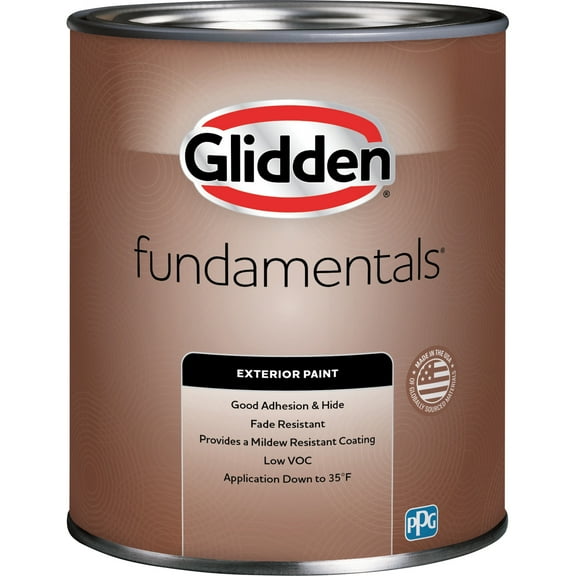 Glidden Fundamentals Tintable Base Semi-Gloss Exterior Paint, 1 Quart